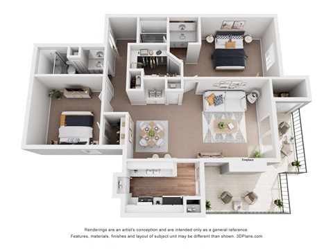 a conceptual drawing of a 1 bedroom floor plan with a bathroom